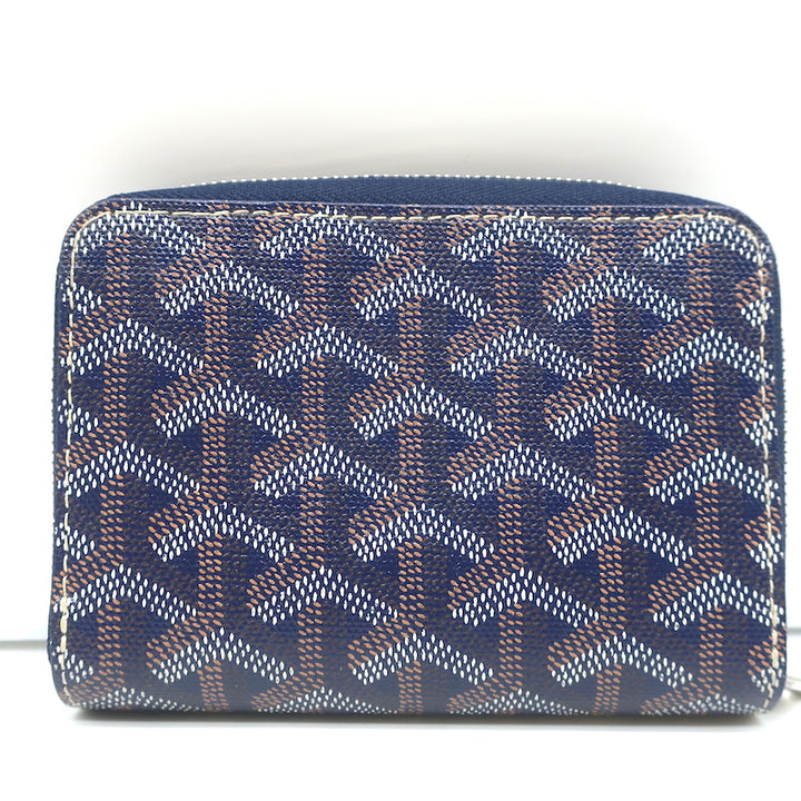 Goyard Goyardine Tuileries Wallet Navy Coated Canvas