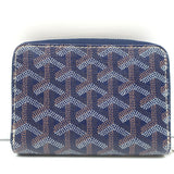 Goyard Goyardine Tuileries Wallet Navy Coated Canvas