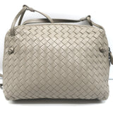Bottega Veneta Nodini Intrecciato Crossbody Bag Taupe Leather