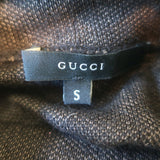 Gucci GG Monogram Knit Turtleneck Sweater Dark Brown Cashmere-Silk Size Small
