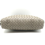 Bottega Veneta Nodini Intrecciato Crossbody Bag Taupe Leather