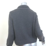 SABLYN Jackson Cashmere Cardigan Charcoal Size Medium Collared Sweater
