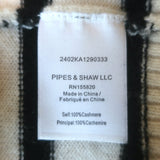 Veronica Beard Cheshire Striped Cashmere Cardigan Cream/Black Size Medium