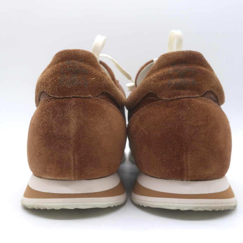 Brunello Cucinelli Low Top Sneakers Brown Perforated Leather &amp; Suede Size 44