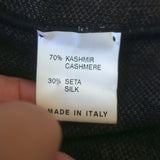 Gucci GG Monogram Knit Turtleneck Sweater Dark Brown Cashmere-Silk Size Small