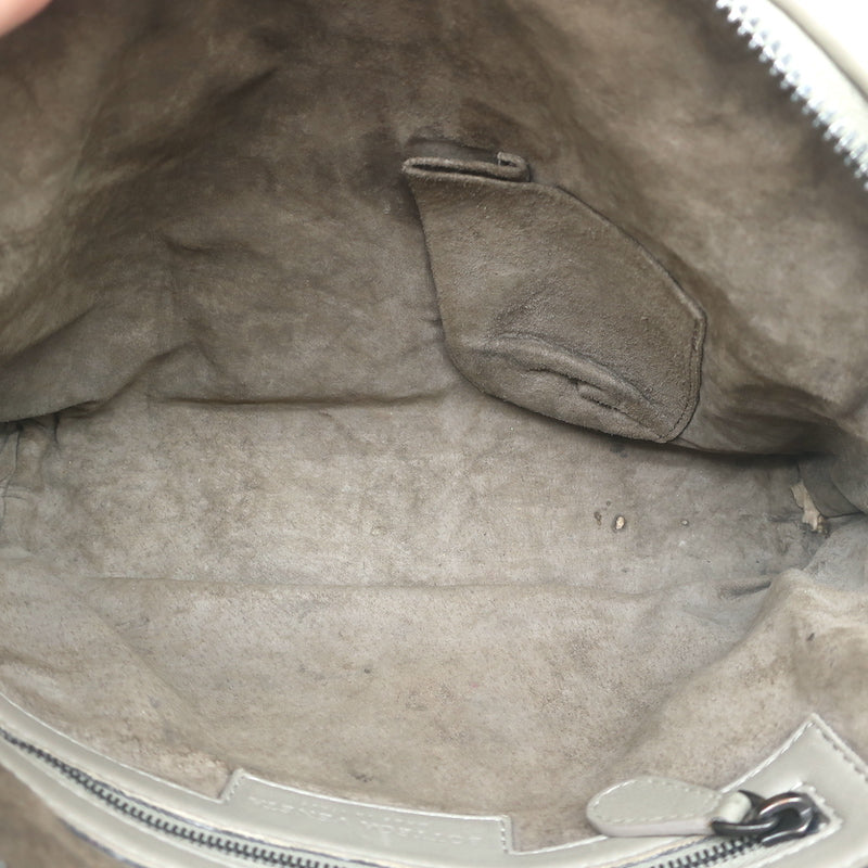 Bottega Veneta Nodini Intrecciato Crossbody Bag Taupe Leather