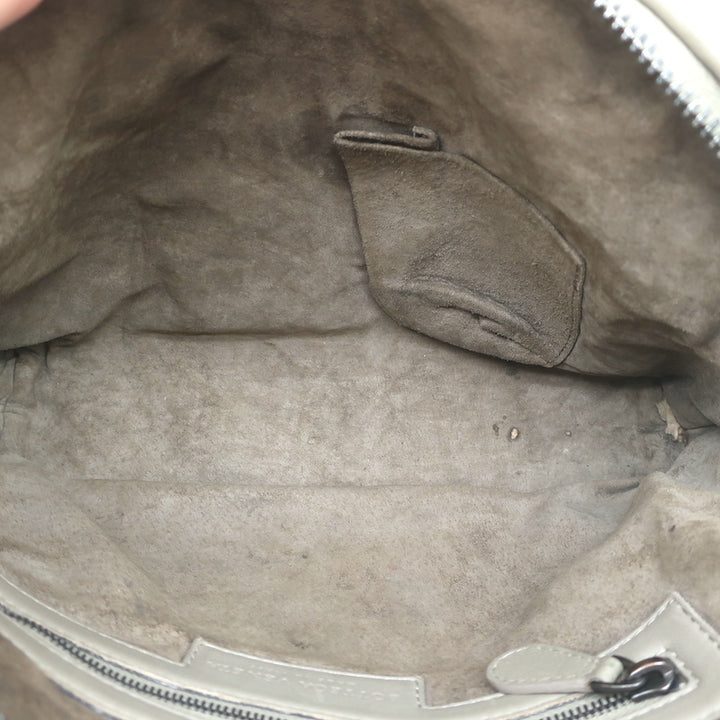 Bottega Veneta Nodini Intrecciato Crossbody Bag Taupe Leather