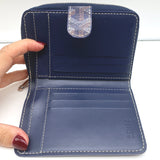 Goyard Goyardine Tuileries Wallet Navy Coated Canvas