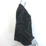 Toteme Monogram Silk PJ Shirt Black Size 32 Long Sleeve Blouse NEW