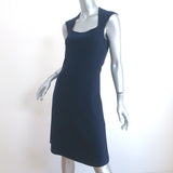 Ralph Lauren Black Label Cutout-Back Dress Navy Stretch Knit Size Medium