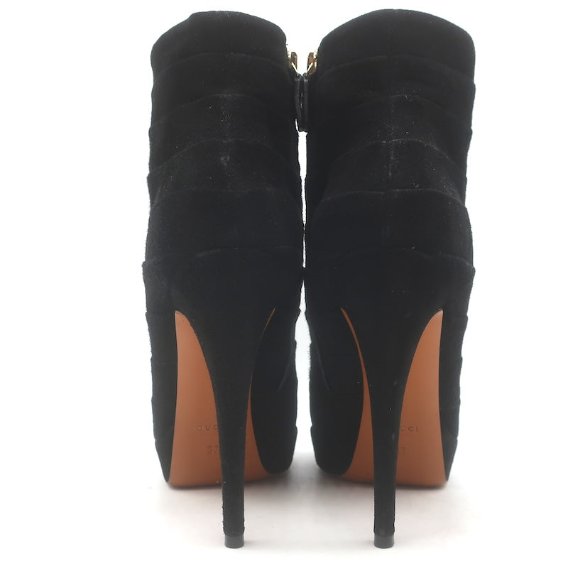 Gucci Fringed Platform ankle boots Sz 37, three-quarter
