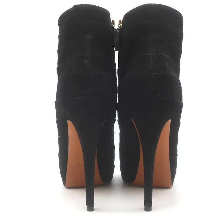 Gucci Fringed Platform ankle boots Sz 37, three-quarter