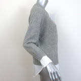 Brochu Walker The Looker Knit Sweatshirt Gray Wool-Cashmere Size Extra Small