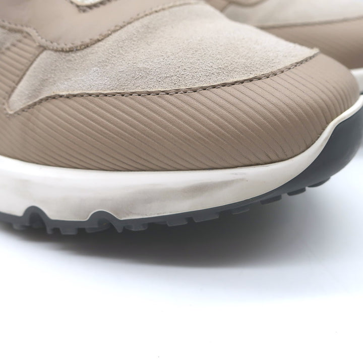 Brunello Cucinelli Colorblock Low Top Sneakers Taupe Suede &amp; Leather Size 44