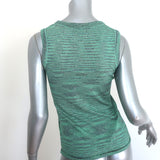 M Missoni Space Dye Tank Top Seafoam Metallic Stretch Knit Size 42
