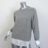 Brochu Walker The Looker Knit Sweatshirt Gray Wool-Cashmere Size Extra Small