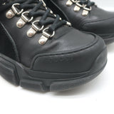 Gucci Flashtrek Hiking Boots Black Suede & Leather Size 38
