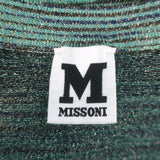 M Missoni Space Dye Tank Top Seafoam Metallic Stretch Knit Size 42