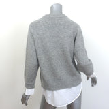 Brochu Walker The Looker Knit Sweatshirt Gray Wool-Cashmere Size Extra Small