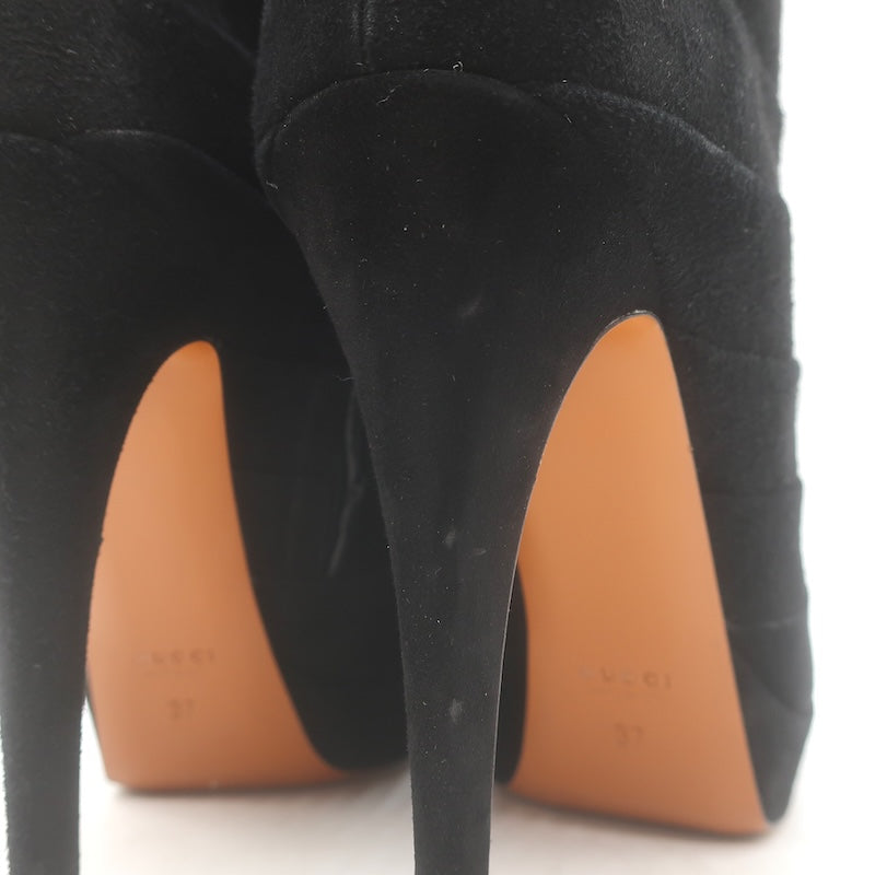 Gucci Fringed Platform ankle boots Sz 37, size stamp