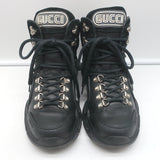 Gucci Flashtrek Hiking Boots Black Suede & Leather Size 38