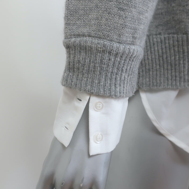 Brochu Walker The Looker Knit Sweatshirt Gray Wool-Cashmere Size Extra Small
