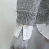 Brochu Walker The Looker Knit Sweatshirt Gray Wool-Cashmere Size Extra Small