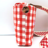 Clare V. x HTH Gingham Mini Tote Red/White Crossbody Bag NEW