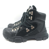 Gucci Flashtrek Hiking Boots Black Suede & Leather Size 38