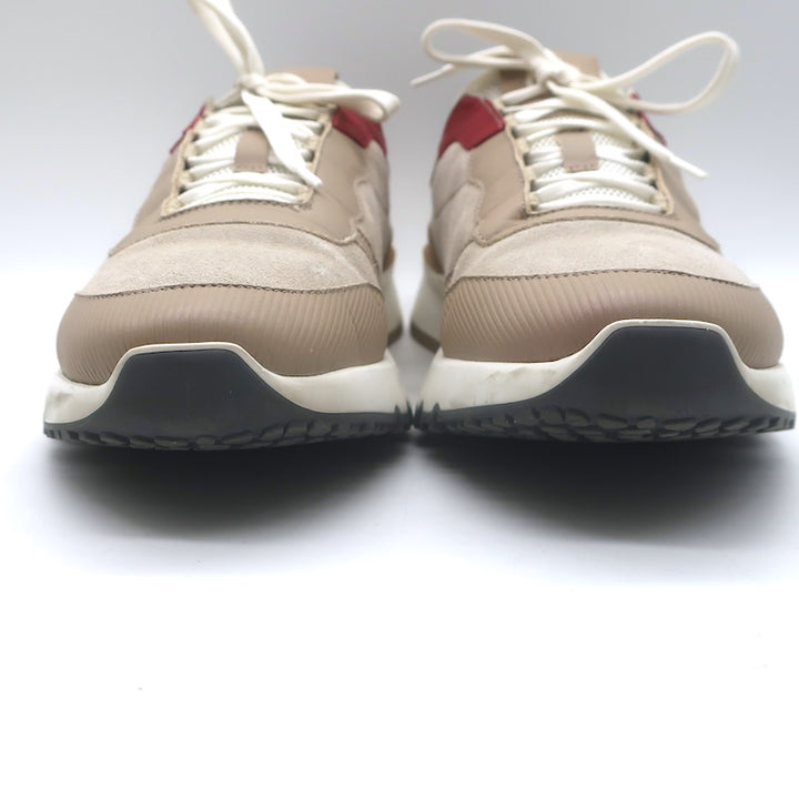Brunello Cucinelli Colorblock Low Top Sneakers Taupe Suede &amp; Leather Size 44