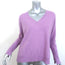 Allude Cashmere V-Neck Sweater Lilac Size Small