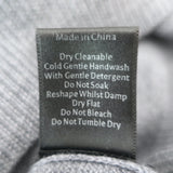 Markus Lupfer Sequin Lips Sweater Gray Merino Wool Size Medium Crewneck Pullover