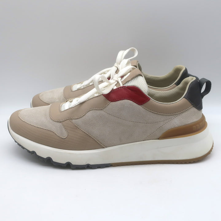 Brunello Cucinelli Colorblock Low Top Sneakers Taupe Suede &amp; Leather Size 44