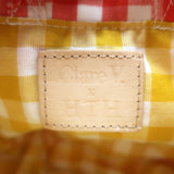Clare V. x HTH Gingham Mini Tote Red/White Crossbody Bag NEW