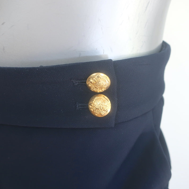 Veronica Beard Renzo Slim-Leg Ankle Pants Navy Stretch Suiting Size 6