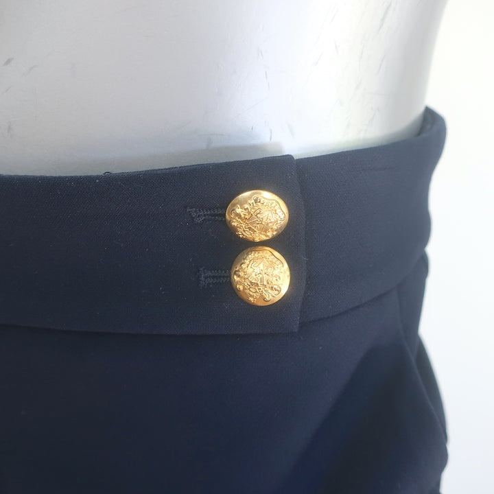 Veronica Beard Renzo Slim-Leg Ankle Pants Navy Stretch Suiting Size 6