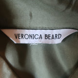 Veronica Beard Jada Button Down Blouse Stone Army Silk Size Medium/US 6