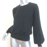 The Row Balloon Sleeve Sweater Black Wool-Cashmere Size Small
