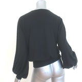 The Row Balloon Sleeve Sweater Black Wool-Cashmere Size Small