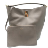 Celine Bucket 16 Bag Taupe Grained Leather Crossbody NEW