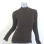 FRAME Smocked Mock Neck Sweater Espresso Silk-Cotton Size Medium NEW