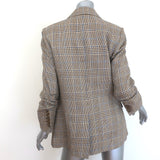 Veronica Beard Beacon Plaid Dickey Jacket Camel Size 8 Double Breasted Blazer