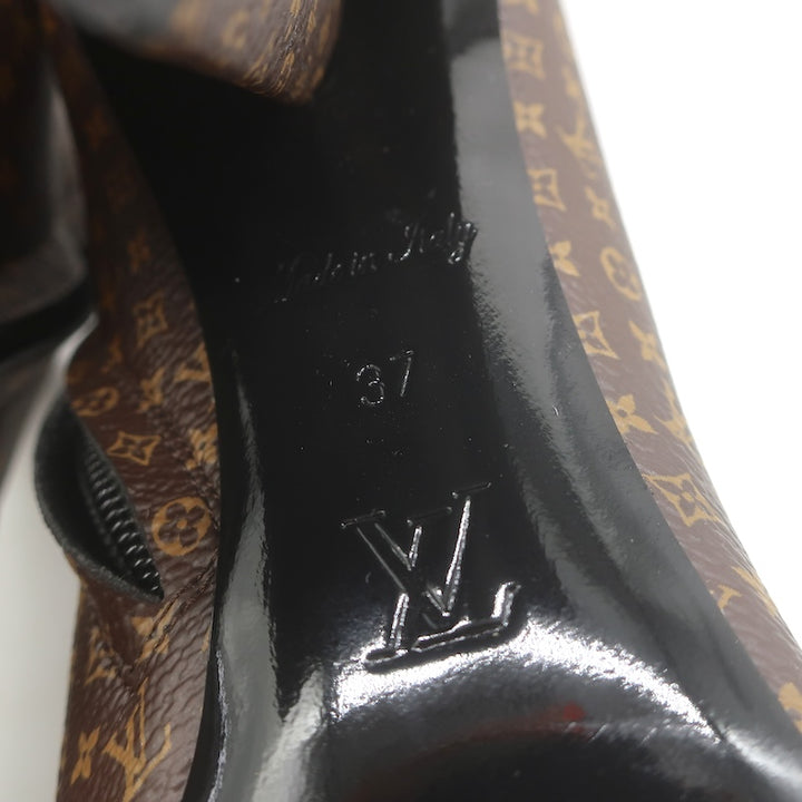 Louis Vuitton Silhouette Ankle Boots Brown Nano Monogram Canvas Size 37