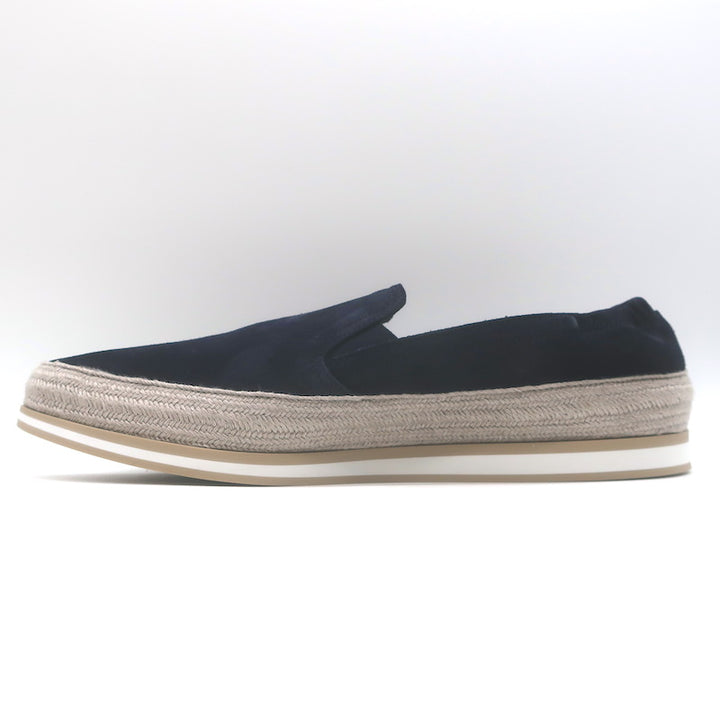 Prada Slip-On Espadrille Sneakers Navy Suede Size 10