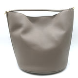 Celine Bucket 16 Bag Taupe Grained Leather Crossbody NEW