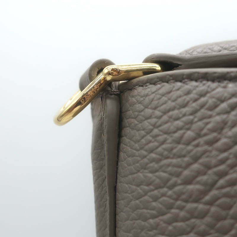 Celine Bucket 16 Bag Taupe Grained Leather Crossbody NEW