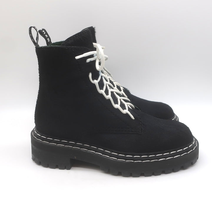 Proenza Schouler Pony Hair Combat Boots Black Size 37