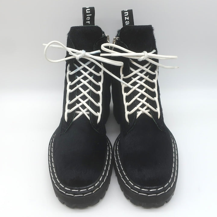 Proenza Schouler Pony Hair Combat Boots Black Size 37