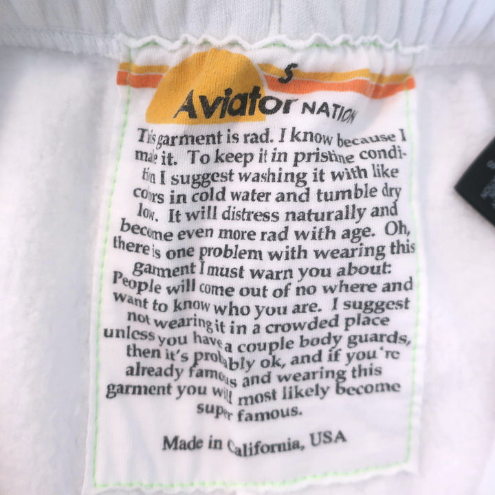 Aviator Nation Logo Sweatpants White Size Small