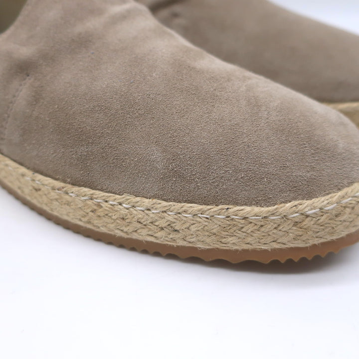 Brunello Cucinelli Espadrilles Taupe Suede &amp; Canvas Size 44.5